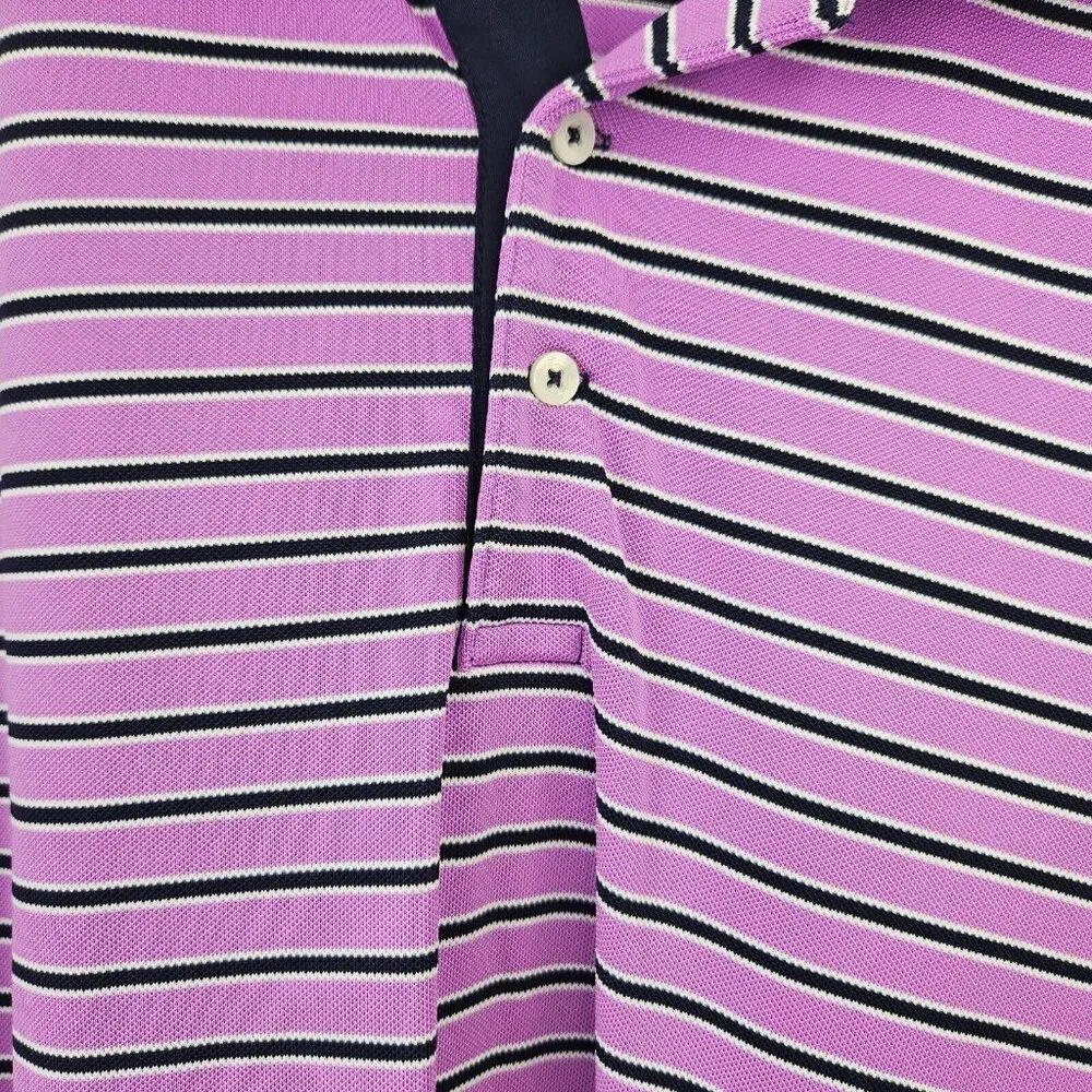 RLX Ralph Lauren Golf Polo Dry Fit Striped Club Shirt Mens SZ XXL Purple